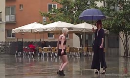 Eager Bitch Spanked And Flogged In The Rain! - Part 1
