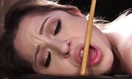 Cute LA Porn Slut in Brutal Bondage and Abused then Made to Cum